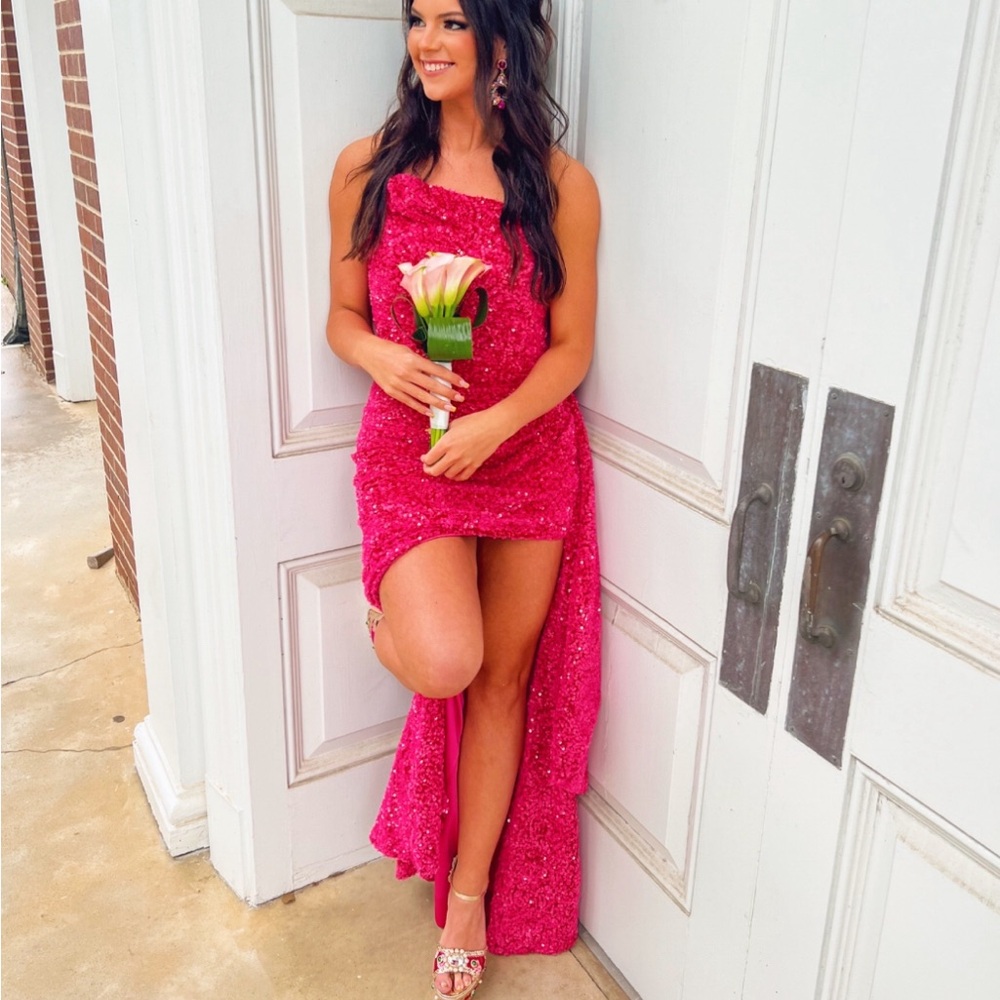 Colors Formal Pink Sequin Gown Size 8
